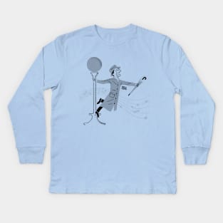 Gene Kelly signing in the rain Kids Long Sleeve T-Shirt